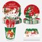 Christmas Tree Santa Claus Paper Plates Party Supplie Plates and Napkins Birthday Disposable Tableware Set Party Dinnerware Serves 8 Guests for Plates, Napkins, Cups 68PCS